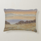 デュスクレイク赤面ウォーターカラーランドスケーププリント アクセントクッション (裏面)