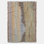 デュスクレイク赤面ウォーターカラーランドスケーププリント スローブランケット (正面縦)