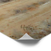 デュスクレイク赤面ウォーターカラーランドスケーププリント ポスター (角)