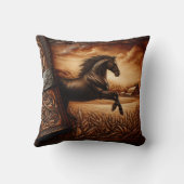 デュスク威厳のあるでホース走ズスルーフィールド クッション (裏面)