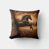 デュスク威厳のあるでホース走ズスルーフィールド クッション (正面)