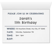 デュスク紙吹雪ウォーターカラードット誕生日招待状 (内部横(下))