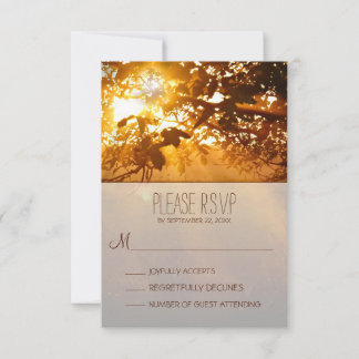 デュスク素朴ウェディングRSVP 出欠カード