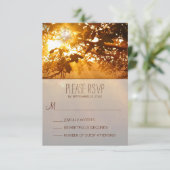 デュスク素朴ウェディングRSVP 出欠カード (スタンド正面)