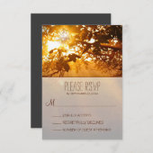 デュスク素朴ウェディングRSVP 出欠カード (正面/裏面)