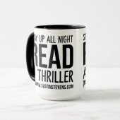 デュスティンスティーブンス読ズリラー一晩中起きている マグカップ (正面左)
