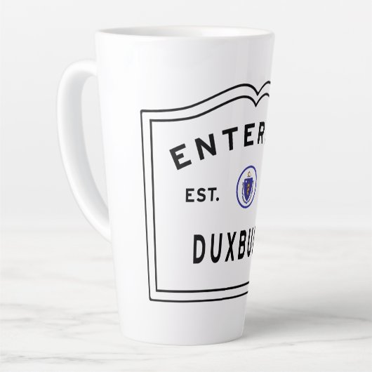 デュックスベリーマサチューセッツの町 カフェラテマグ (左アングル)
