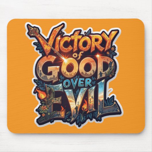 デュッセラ2025勝利のシンボル – 切り出しシール マウスパッド (正面)