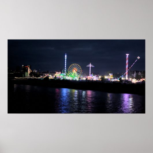 デュッセルドルファーRheinkirmes by nightポスター ポスター (正面)