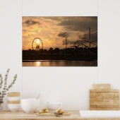 デュッセルドルファーRheinkirmes in the sunset Poster ポスター (キッチン)