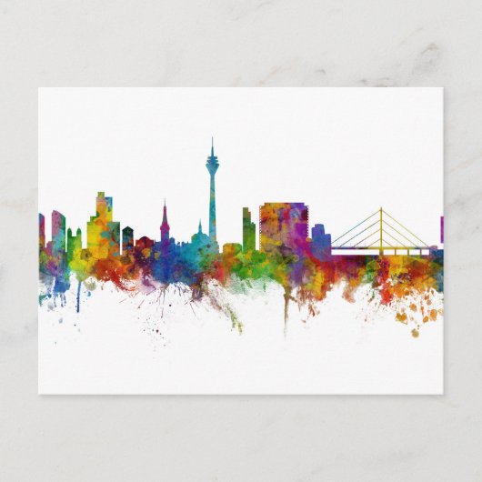 デュッセルドルフドイツスカイライン ポストカード (正面)