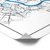 デュッセルドルフドイツランドシティマップトラベルシンプル ポスター (角)