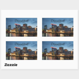 デュッセルドルフドイツ 長方形シール