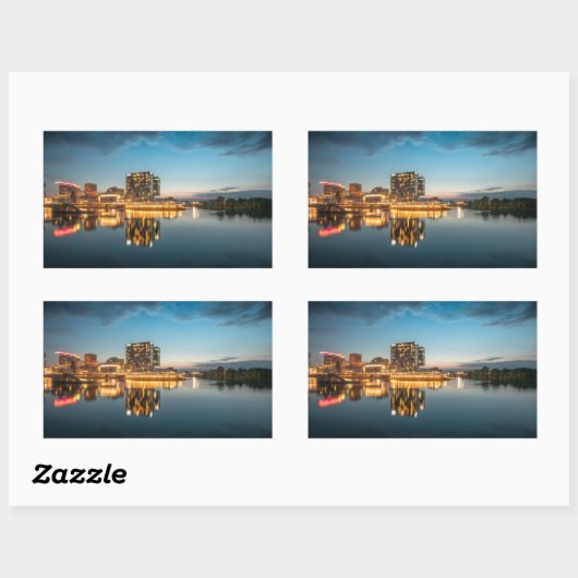 デュッセルドルフドイツ 長方形シール (シート)