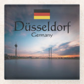 デュッセルドルフ土産 ガラスコースター (正面)