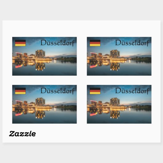 デュッセルドルフ土産 長方形シール (シート)