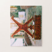 デュッセルドルフ，ドイツの車輪シンボル ジグソーパズル (縦)