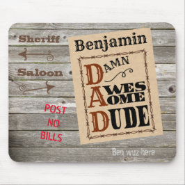 デュデウェスタン素晴らしをテーマにした名前をカスタムする マウスパッド