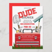 デュデグルームツールウェディングシャワー招待状 招待状 (正面/裏面)