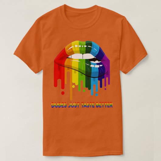 デュデジャストエイターLGBプライド Tシャツ (デザイン正面)