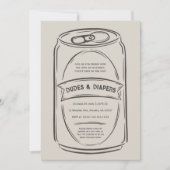 デュデスとおむつベビーシャワー招待状 男性へ 招待状 (正面)