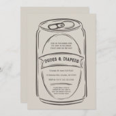 デュデスとおむつベビーシャワー招待状 男性へ 招待状 (正面/裏面)