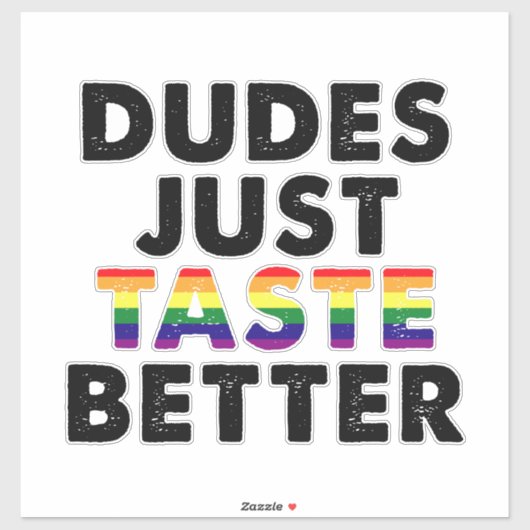 デュデズジャストテイストベターゲイプライドギフトアイディア シール (シート)