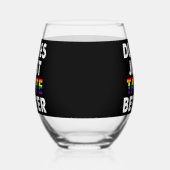 デュデズジャストテイストベターゲイプライドギフトアイディア ステムなしワイングラス (左)