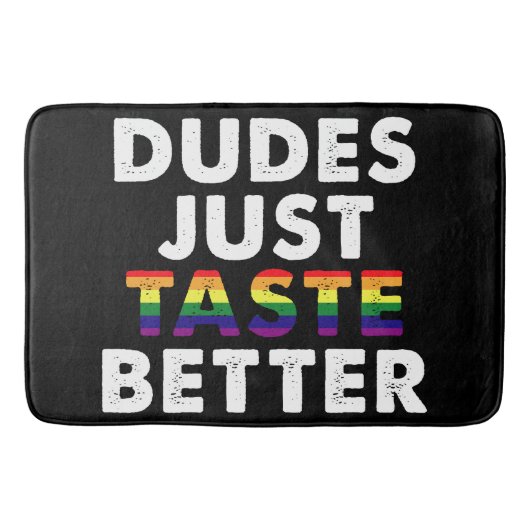 デュデズジャストテイストベターゲイプライドギフトアイディア バスマット (正面)