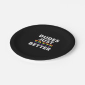 デュデズジャストテイストベターゲイプライドギフトアイディア ペーパープレート (アングル)