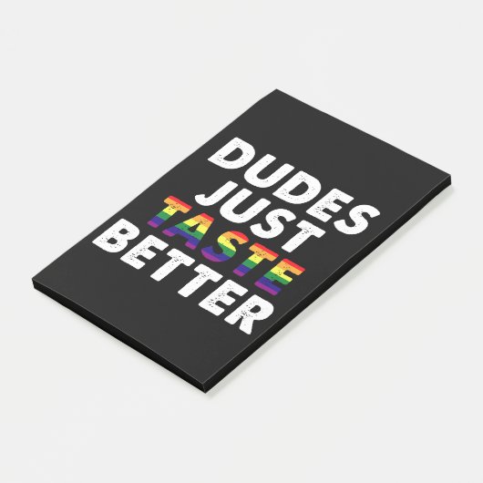 デュデズジャストテイストベターゲイプライドギフトアイディア ポストイット (アングル)