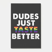 デュデズジャストテイストベターゲイプライドギフトアイディア ポストイット (正面)