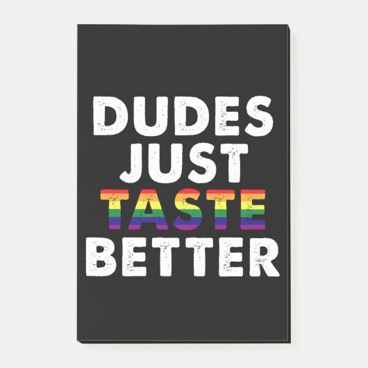 デュデズジャストテイストベターゲイプライドギフトアイディア ポストイット (正面)