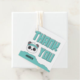 デュデティール（緑がかった色）とブラックパンダ誕生日サンキュー フェイバータグ