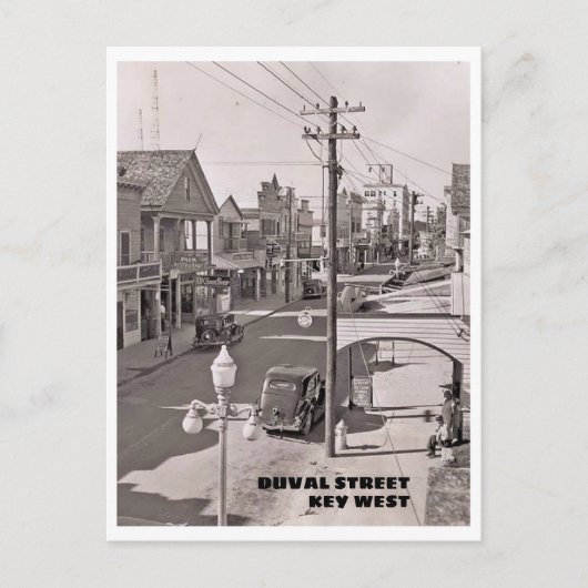 デュバル通り鍵ウェストヴィンテージ1930s ポストカード (正面)