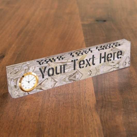 デュパすごいーOSBカッコいい合板プリント デスクネームプレート (側面)