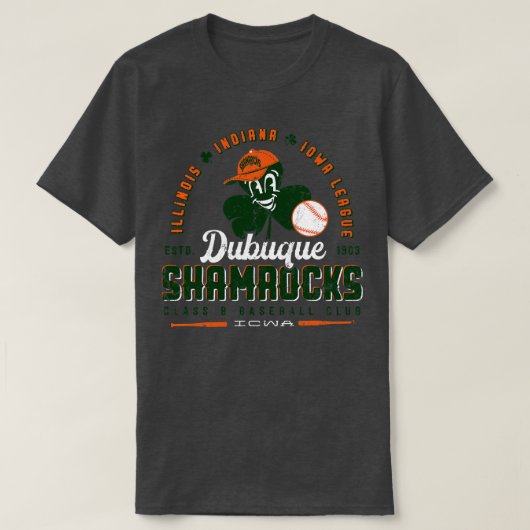 デュブケ・シャムロック野球 Tシャツ (デザイン正面)