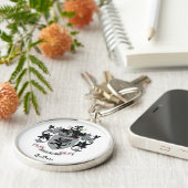 デュボワ家紋ボタンキーチェーン キーホルダー (側面)