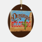 デュランゴコロラド漫画デザートヴィンテージトラベル セラミックオーナメント (右)