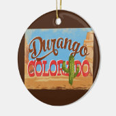 デュランゴコロラド漫画デザートヴィンテージトラベル セラミックオーナメント (左)