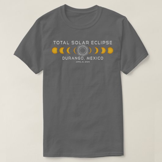 デュランゴ太陽のメキシコEclipse 2024年4月8日お土産 Tシャツ (デザイン正面)