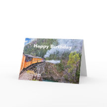 デュランゴ＆シルバートン鉄道の機関車が橋上に