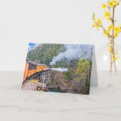 デュランゴ&シルバートン鉄道機関車オンブリッジ カード (黄色い花)