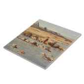 デュランス川1866年の銀行のWasherwomen タイル (側面)