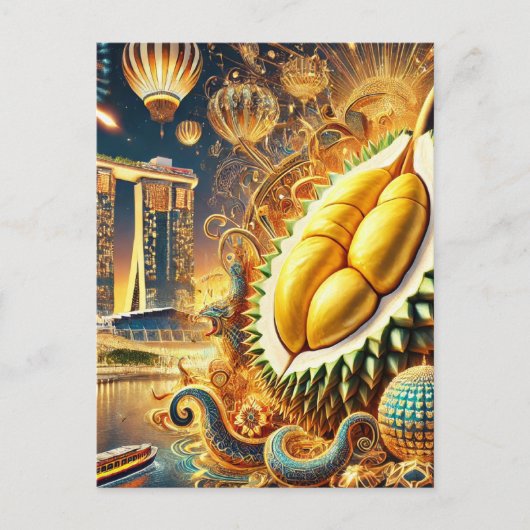 デュリアンエストラバンザマリーナベイサンズ – シンガポール ポストカード (正面)