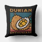 デュリアン愛好家おもしろいデュリアン恋人 クッション (裏面)