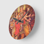 デュルガとトラ ラウンド壁時計 (傾斜)