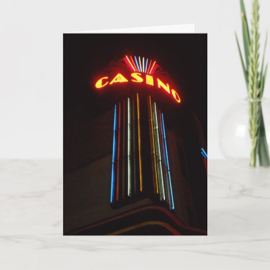 「デュルースのカジノの光」誕生日カード カード (正面)