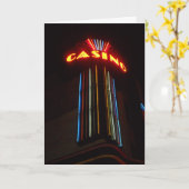 「デュルースのカジノの光」誕生日カード カード (黄色い花)