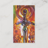 デュレンダル、ロマンチックな剣と天使の黒 名刺 (裏面)